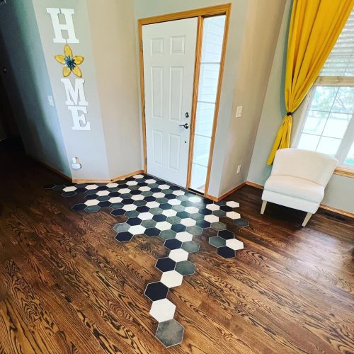 Cocoa Stained Red Oak Wood Floors